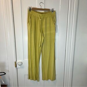 Sienna Sky Mustard Wide-Leg Pants